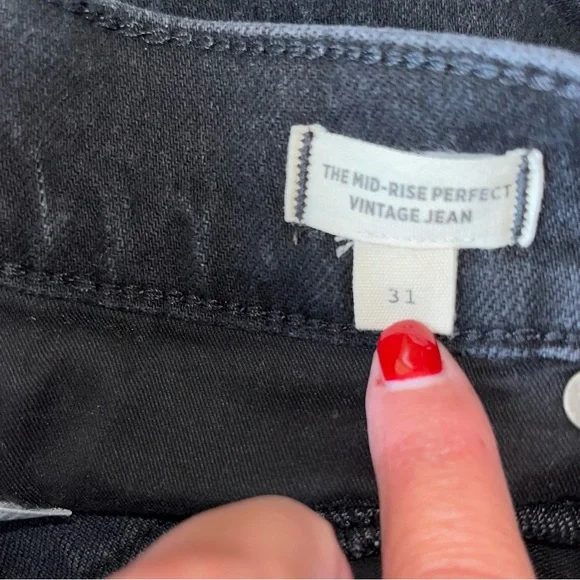 Lk new madewell mid rise perfect vintage jean black 12 31 - Picture 7 of 8